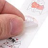 Valentine's Day Round Paper Stickers X-DIY-I107-04-4
