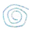 Gradient Color Electroplate Glass Bead Strands X1-GLAA-E042-01A-2