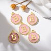 Golden Plated Alloy Enamel Charms ENAM-S118-07B-5
