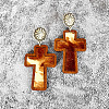 Easter Cross  Dangle Stud Earrings FS-WG862AE-06-1