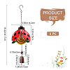 Glass Wind Chimes HJEW-WH0042-90B-2