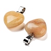 Natural Topaz Jade Charms HEAR-PW0001-057-17-3