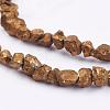 Electroplated Natural Pyrite Bead Strands G-G673-03B-1