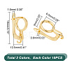ARRICRAFT 20Pcs 2 Colors Brass Huggie Hoop Earring Findings KK-AR0003-04-2