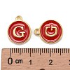 Golden Plated Alloy Enamel Charms ENAM-S118-03G-3