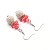 Natural Lava Rock Dangle Earrings EJEW-E260-B11-2