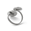 304 Stainless Steel Open Cuff Ring Findings STAS-E124-05I-P-3
