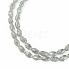 Electroplate Transparent Glass Beads Strands EGLA-N002-35-C04-3