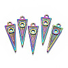 Rainbow Color Alloy Pendant Cabochon Settings PALLOY-N163-111-NR-1