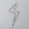 Alloy Curb Chains Double Layer Necklace NJEW-WH0022-09E-2