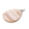 Natural White Shell Mother of Pearl Shell Big Pendants SSHEL-L008-40P-2