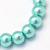Baking Paint Pearlized Glass Pearl Round Bead Strands HY-Q003-4mm-65-2