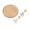 Square Glass Ear Fake Plugs EJEW-H105-24G-D-6