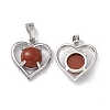 Natural Red Jasper Pendants G-P484-04P-07-2
