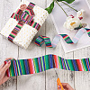 2Rolls 2 Styles Stripe Pattern Printed Polyester Grosgrain Ribbon OCOR-TA0001-37L-5