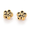 Tibetan Style Alloy 3D Flower Beads GLF0476Y-NF-2