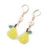 Electroplate Glass & 304 Stainless Steel Leverback Dangle Earrings EJEW-MZ00724-01-3