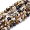 Natural Striped Agate/Banded Agate Beads G-J371-14-6mm-1