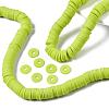 Flat Round Handmade Polymer Clay Beads CLAY-R067-10mm-10-6