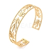 304 Stainless Steel Cuff Bangles for Women BJEW-K263-05G-11-1