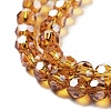 Electroplate Transparent Glass Beads Strands EGLA-A035-T4mm-A04-3