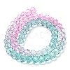 Transparent Painted Glass Beads Strands DGLA-A034-T8mm-A10-5