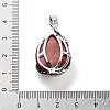 Natural Red Jasper Teardrop Pendants G-G112-03P-11-3