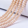 Electroplate Glass Beads Strands X-EGLA-A034-P8mm-B02-1
