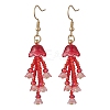 Glass Seed & Glass Beaded Dangle Earrings EJEW-MZ00687-04-3