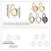 DIY Blank Dome 304 Stainless Steel Dangle Earrings Making Finding Kits DIY-AN0001-08-2