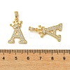 SHEGRACE Brass Micro Pave Clear Cubic Zirconia Pendants XGRQ5F521-809G-3