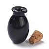 Oval Glass Cork Bottles Ornament AJEW-O032-03D-3