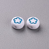 White Opaque Acrylic Beads MACR-N008-41B-3