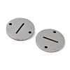 Non-Tarnish 201 Stainless Steel Hollow Flat Round Links FIND-R149-03I-P-2