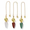 Mixed Gemstone Dowsing Pendulum Big Pendants G-H281-42G-2