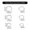 36Pcs 3 Style 304 Stainless Steel Open Jump Rings STAS-UN0027-84-5