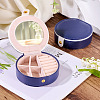 Round PU Leather & Plastic Jewelry Set Storage Box CON-TAC0014-06C-5