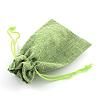 Polyester Imitation Burlap Packing Pouches Drawstring Bags ABAG-R005-9x7-02-3