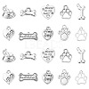 Dog Theme Tibetan Style Alloy Charms TIBEP-CJ0001-01-1