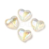 Transparent UV Plating Rainbow Iridescent Acrylic Beads OACR-A021-03-1