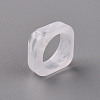 Square Transparent Resin Finger Rings RJEW-S046-003-A01-2