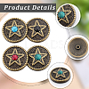 Gorgecraft 16 Sets 4 Colors Alloy Buttons FIND-GF0006-23-6