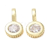 Brass Pave Clear Cubic Zirconia Pendants KK-CBA56EF-35B-G-1