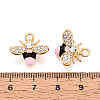 Alloy Rhinestone and Enamel Pendants PALLOY-T092-41G-02-3