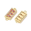 Brass Micro Pave Clear Cubic Zirconia Connector Charms CU-CBA6305-11G-B-2