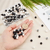 3 Strands 3 Colors Natural Lava Rock Beads Strands G-OC0004-11-3