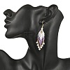 304 Stainless Steel Glass Seed Beads Arrow Dangle Earrings EJEW-MZ00554-05-2