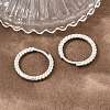 Brass Huggie Hoop Earrings KK-CBA8324-18A-P-2