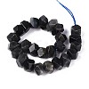 Natural Larvikite Beads Strands G-N327-05-28-2