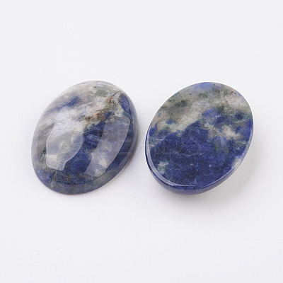 Natural Sodalite Flat Back Cabochons G-G741-13x18mm-06-1